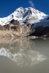 Wall Mural - ount Makalu mirroring in lake Nepal Himalaya mountain