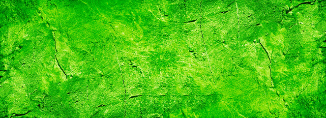 Wall Mural - abstract bright green background. toned rough stone texture background with copy space for design. w