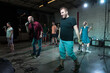 © guruXOX - Behind the scenes. Rehearsal at theatre with large actors group