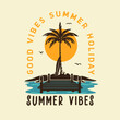 summer beach template design logo, tshirt artwork