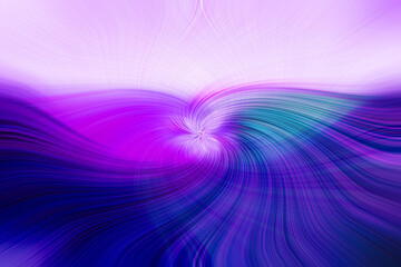 3D rendering of a purple abstract glowing twirl effect of a flower