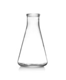Fototapeta  - Empty flask isolated on white. Laboratory equipment