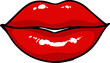 © Good Studio - Bright Red Female Lips Comics Illustration