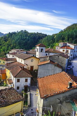 Wall Mural - Glimpse of the village of Molazzana in Garfagnana, Tuscany, Italy