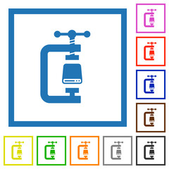 Sticker - Hard disk compression solid flat framed icons