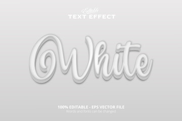 Wall Mural - Editable text effect, White background, White text effect