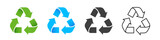 Fototapeta  - set of recycling icons. recycle logo symbol. vector illustration