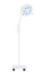 Fototapete - Lamp for operating room during surgery semi flat color vector object. Full sized item on white. Providing illumination simple cartoon style illustration for web graphic design and animation