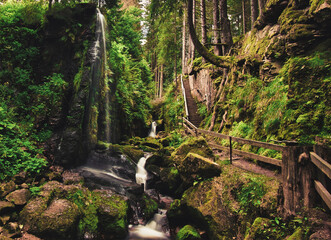 Wall Mural - Waterfall in Black Forest German