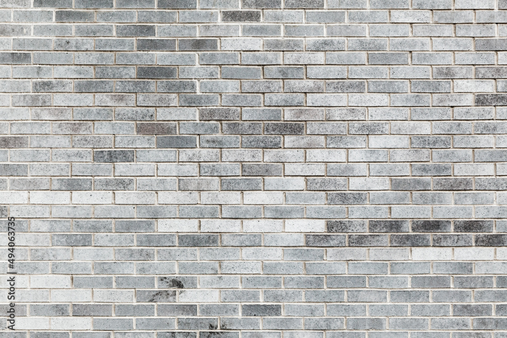 Gray brick wall, frontal background texture Stock Photo | Adobe Stock