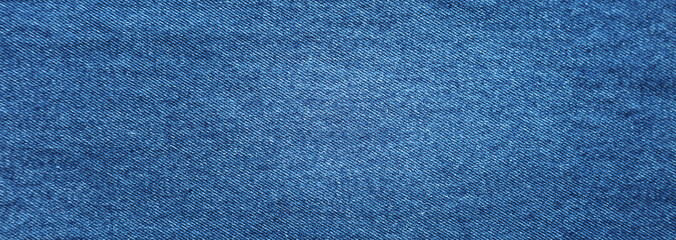 Wall Mural - Close-up of blue denim jeans fabric texture background