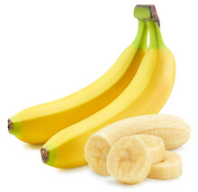 Isolated Banana On White Background