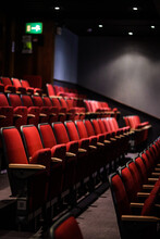 Vertical Shot Of Empty Seats In A Cinema