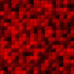 Canvas Print - abstract seamless pattern with red colored chaotic overlap circle tiles