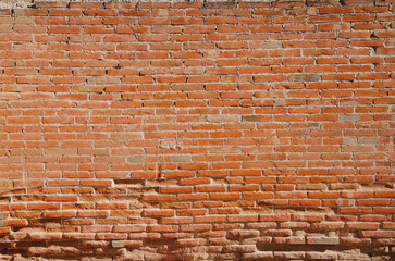  Old Horizontal Orange Colored Brick Wall