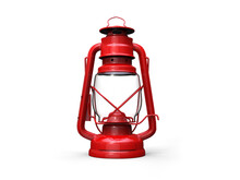 Old Vintage Red Oil Lantern