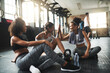 © Delmaine Donson/peopleimages.com - Best friends motivate you to be better. Shot of young women giving each other a high five while taking a break at the gym.