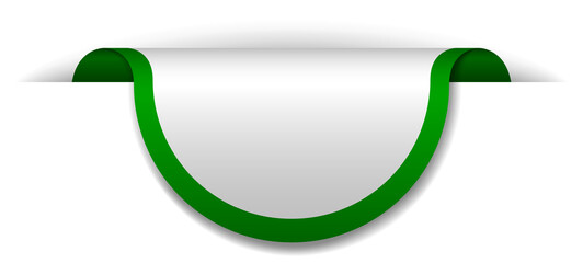 Wall Mural - Green banner design on white background