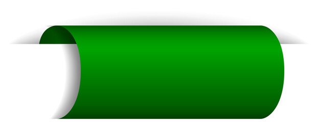 Wall Mural - Green banner design on white background