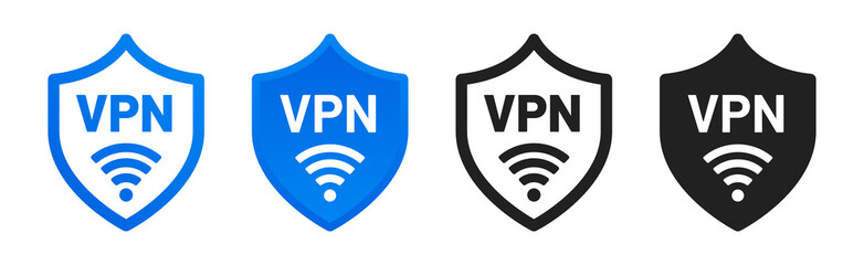 Wall Mural - VPN icon. Virtual Private Network icon set. Vector illustration