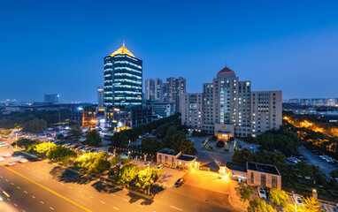 Wall Mural - Night view of Jiangyin City, Jiangsu Province, China