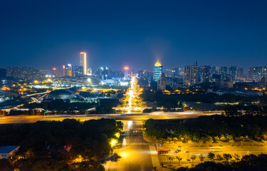 Wall Mural - Night view of Jiangyin City, Jiangsu Province, China