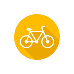 Canvas Print - Bicycle flat icon with shadow