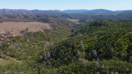 Wall Mural - Aerial view of un-populated wilderness area in coastal range of California 