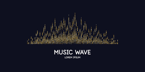 Wall Mural - vector illustration of music wave in the form of the equalizer