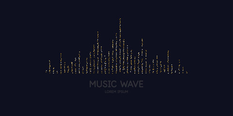 Wall Mural - vector illustration of music wave in the form of the equalizer