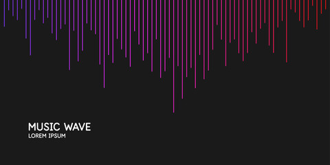 Poster - Vector illustration of music wave in the form of the equalizer