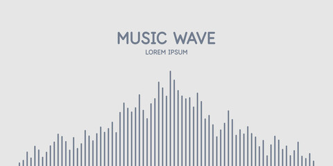 Wall Mural - vector illustration of music wave in the form of the equalizer.