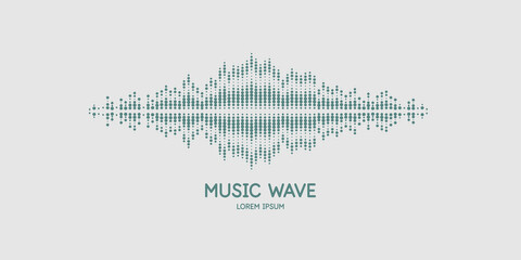 Wall Mural - vector illustration of music wave in the form of the equalizer.