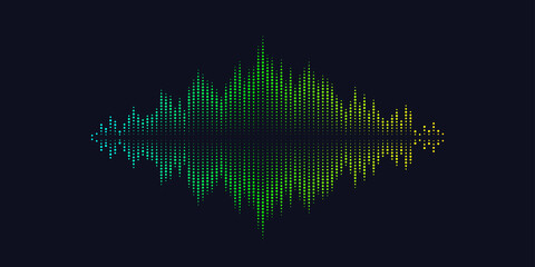 Wall Mural - vector illustration of music wave in the form of the equalizer