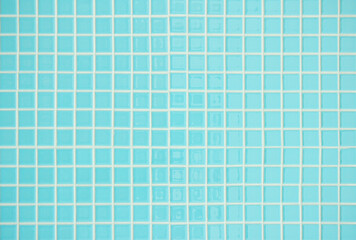 Blue pastel ceramic wall and floor tiles mosaic abstract background. Design geometric wallpaper texture decoration.