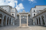 Fototapeta  - Cassino, Italy - June 2000: View on Monastery at Monte Cassino