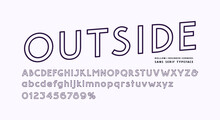 Hollow Sans Serif Font In Classic Style