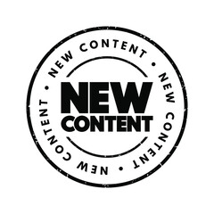 Poster - New Content text stamp, concept background