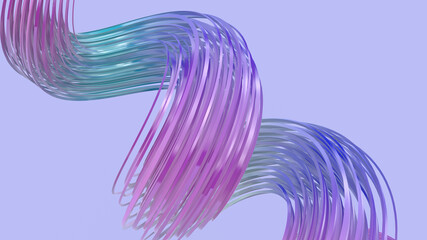 Canvas Print - Modern beautiful 3d background with  candy spiral. Trendy cute design . Pastel colors.