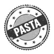 PASTA, word written on black round stamp sign