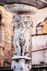 Wall Mural - Piazza Pretoria Renaissance Fountain in Palermo, Sicily