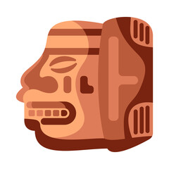 Sticker - Maya Aztec Face Composition