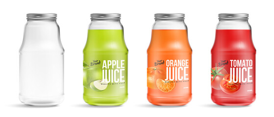 Sticker - Glass Jars Juice Set