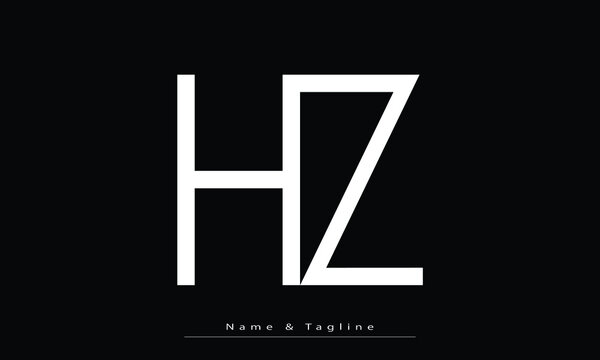 Alphabet letters Initials Monogram logo HZ ,  ZH