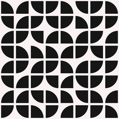 Poster - Black and white quarters pattern. Vector.