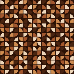 Poster - Coffe color quarters pattern. Vector quarters pattern. Coffee quarters pattern brown color.