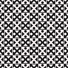 Aufkleber - Checker abstract tiles pattern. Simple vector seamless canvas.