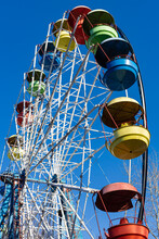  Old Ferris Wheel In The Park