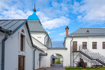 Wall Mural - Konevets Island, view through the arch to the monastery courtyard of the Konevets Monastery of the Nativity of the Blessed Virgin Mary