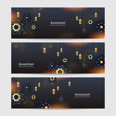 Ramadan kareem islamic banner background design. Vector illustration